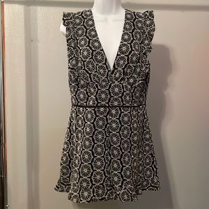 Romper with Embroidered Detail Size Medium
